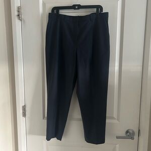 Theory  Pleat Treeca Traceable  Wool Slim Cropped Pants